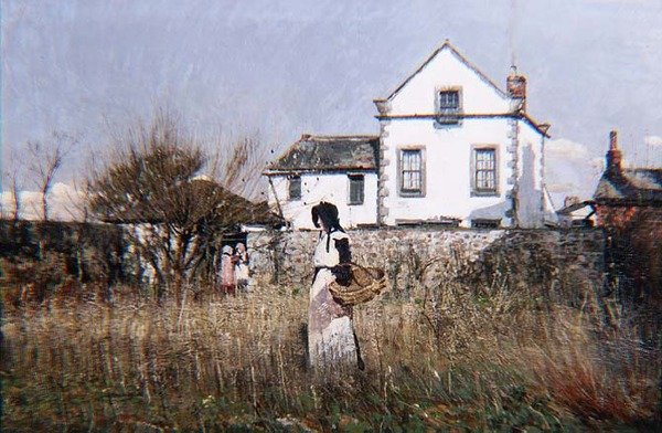 Landskap, Det hvite hus, ca. 1880 (olje på lerret) av William Page Atkinson Wells
