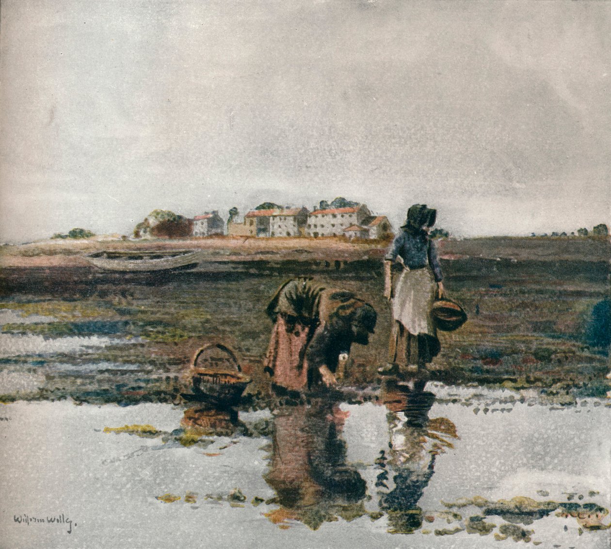 Blåskjellplukking, c1908 av William Page Atkinson Wells