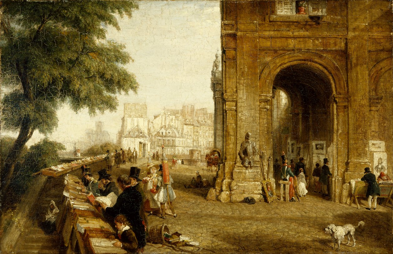 Quai Conti i Paris i 1846 (olje på lerret) av William Parrott