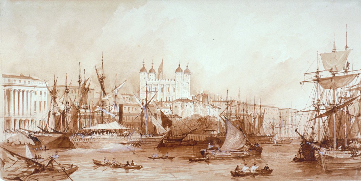 Tower of London, Stepney, London, c1840 av William Parrott
