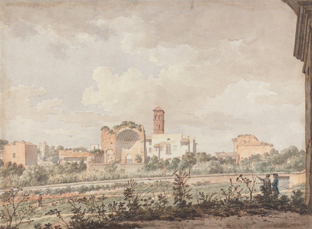 Venus- og Roma-tempelet fra Colosseum av William Pars