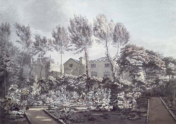 The Garden at Strawberry Hill, ca. 1780 (akvarell på papir) av William Pars