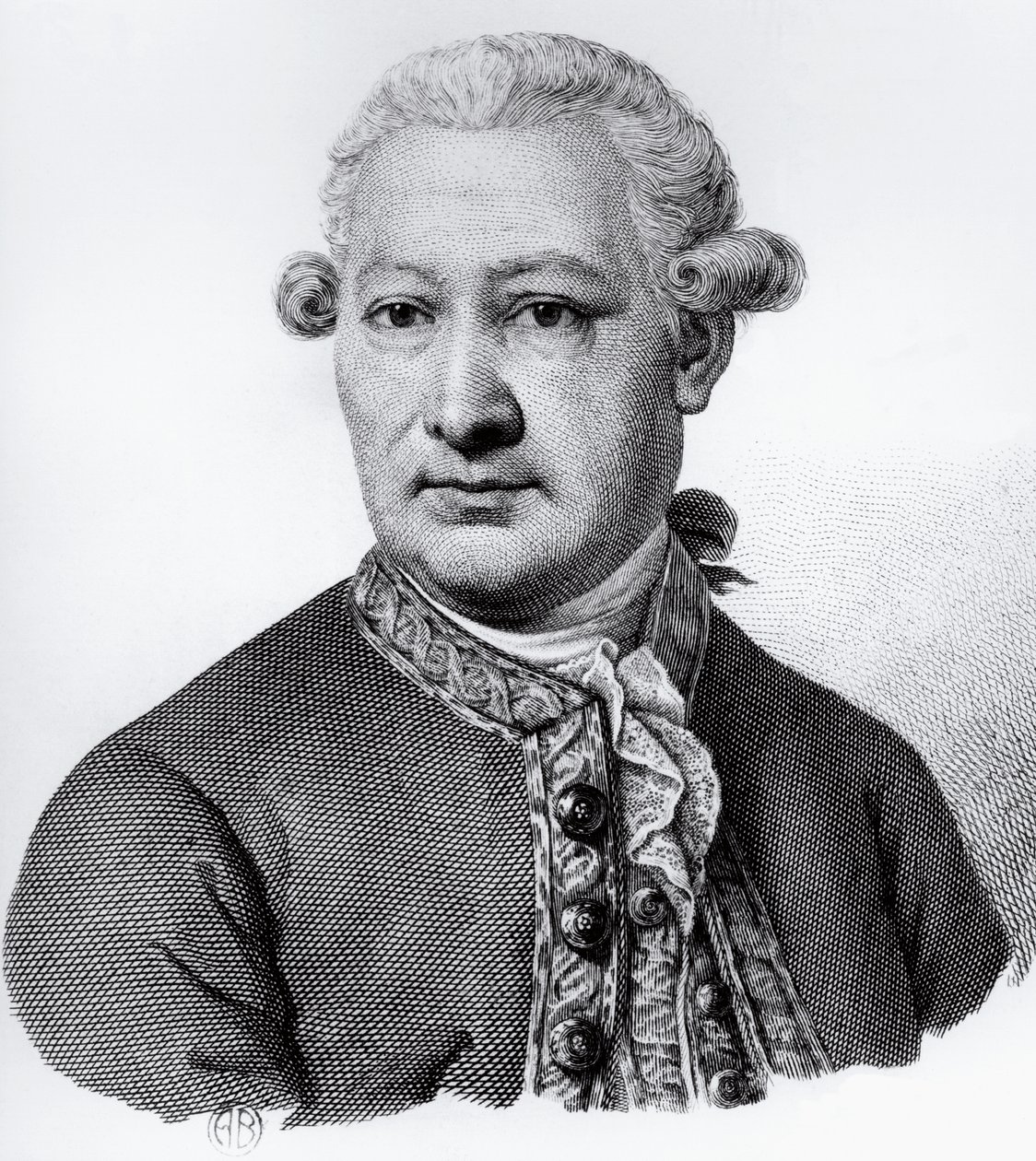 Portrett av Giovanni Alessandro Brambilla (1728-1800), baron av Carpiano, italiensk anatom, patolog og lege, gravering av Nicolas Toussaint Charlet