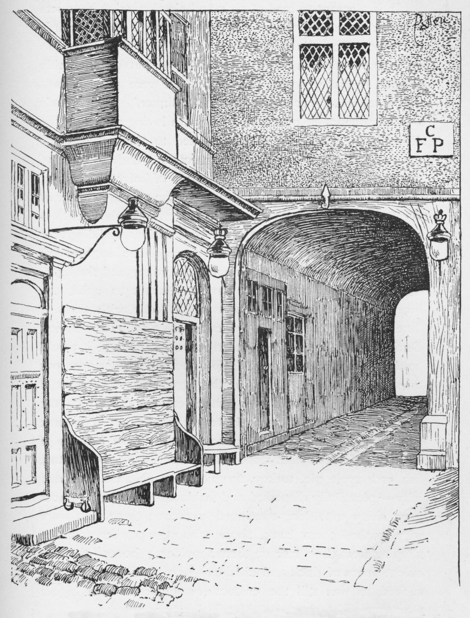Inngangen til Speakers Ward slik den så ut før brannen, c1897 av William Patten