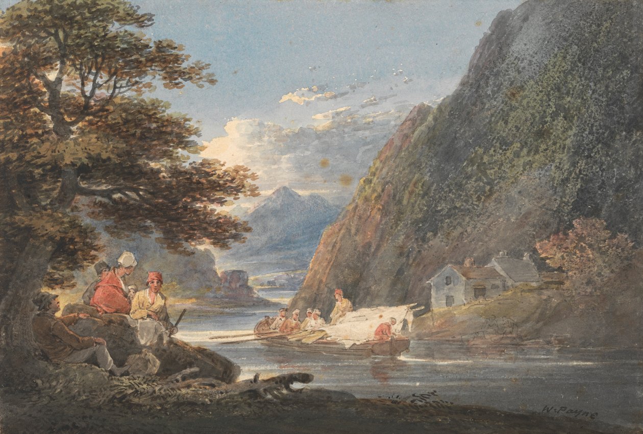 Ved elven Tivy, nær Cardigan, Wales av William Payne