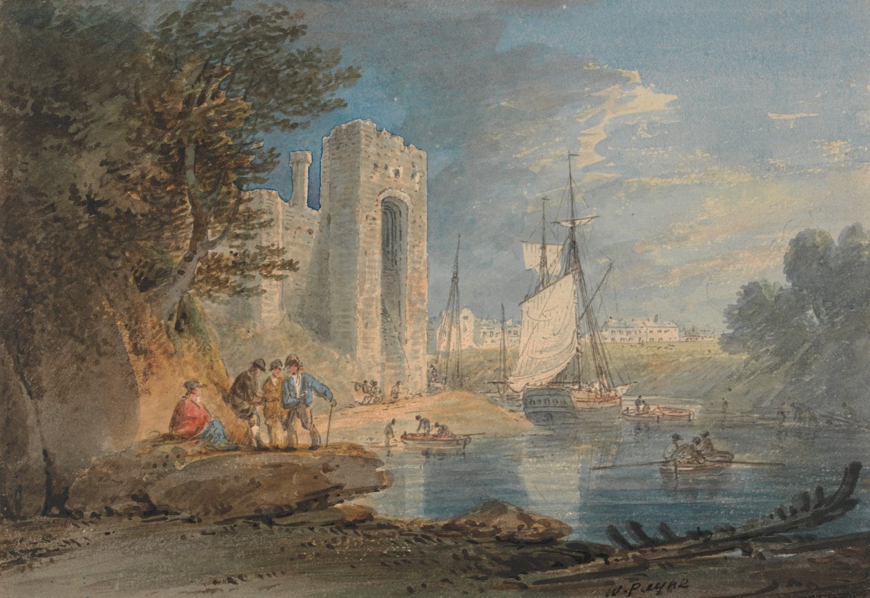 Utsikt fra Caernarvon, Wales av William Payne