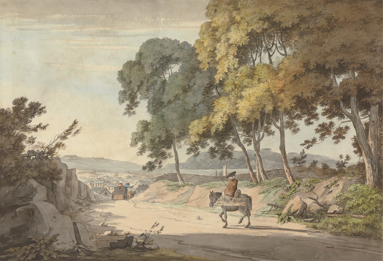 Utsikt over Plymouth tatt fra Seven Trees, Exeter Road av William Payne