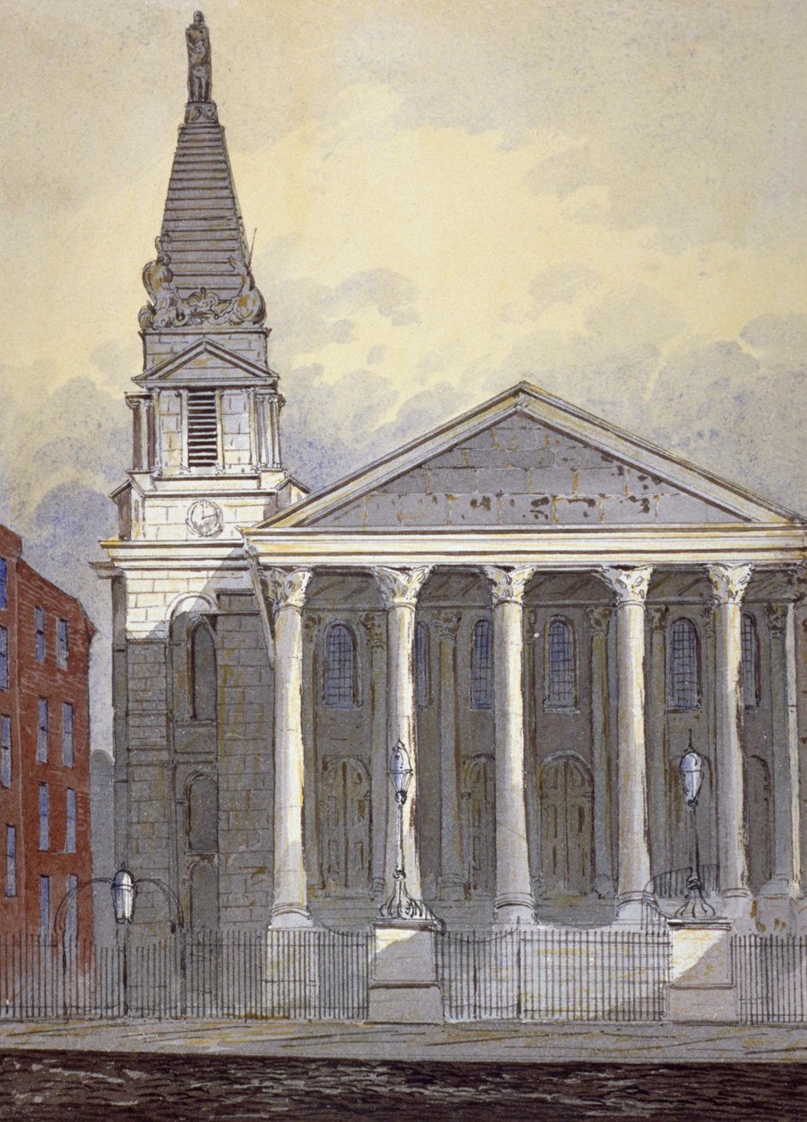 Church of St George, Hart Street, Bloomsbury, London, c1815 av William Pearson