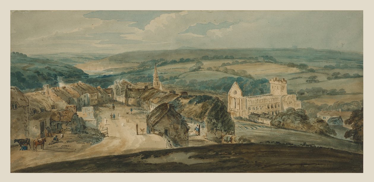 Jedburgh From A Height (akvarell på papir) av William Pearson