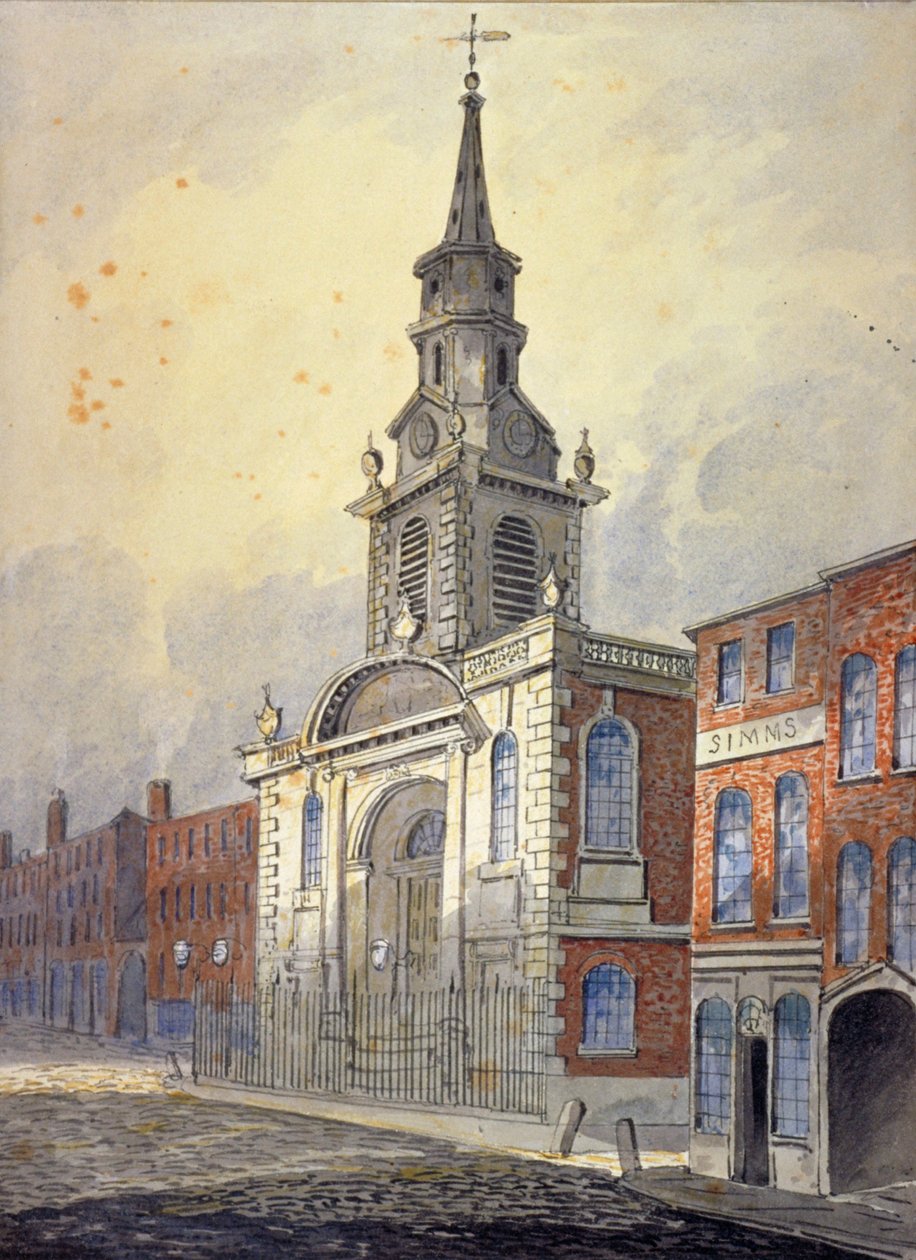 St George's Church, Borough High Street, Southwark, London, c1815. av William Pearson