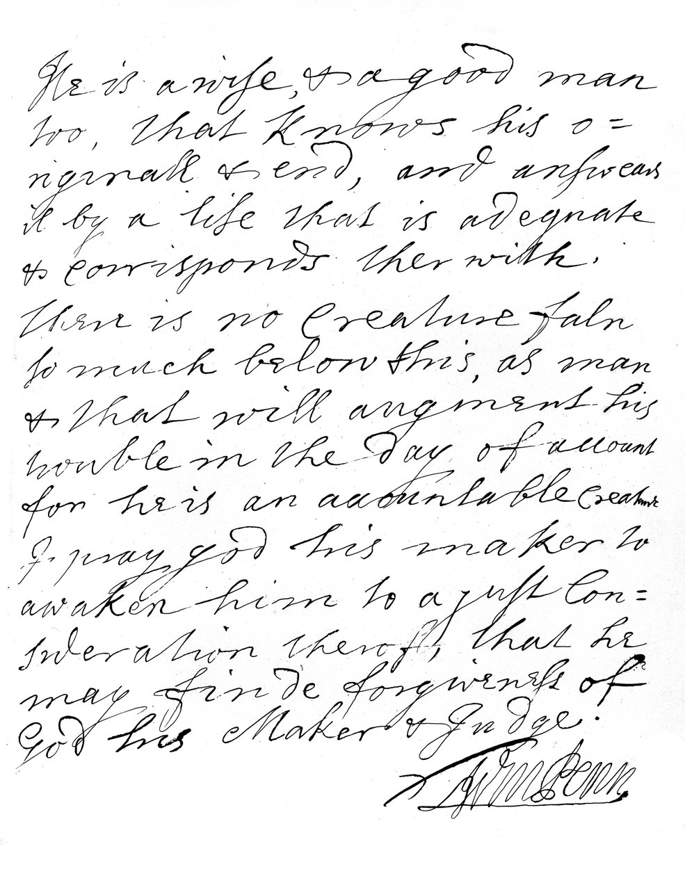 Et brev fra William Penn fra Pennsylvania, sent på 1600-tallet - begynnelsen av 1700-tallet, 1840. av William Penn