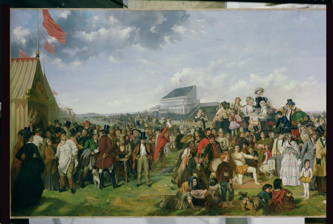 Derby Day olje på lerret detalj av 56103 se også 120097 av William Powell Frith