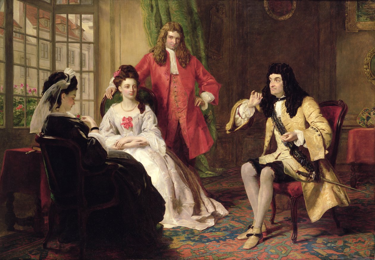 Lord Foppington forteller om eventyrene sine av William Powell Frith