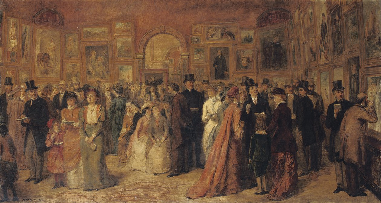 The Private View, 1881, 1882 av William Powell Frith