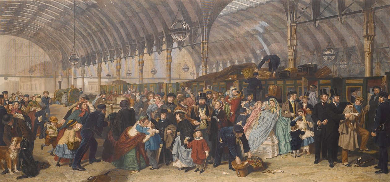 Jernbanestasjonen, 1866. av William Powell Frith