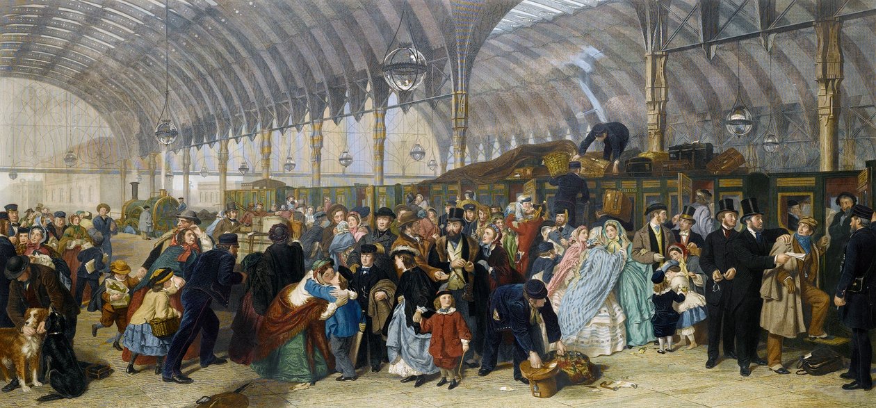 Jernbanestasjonen, 1866 av William Powell Frith