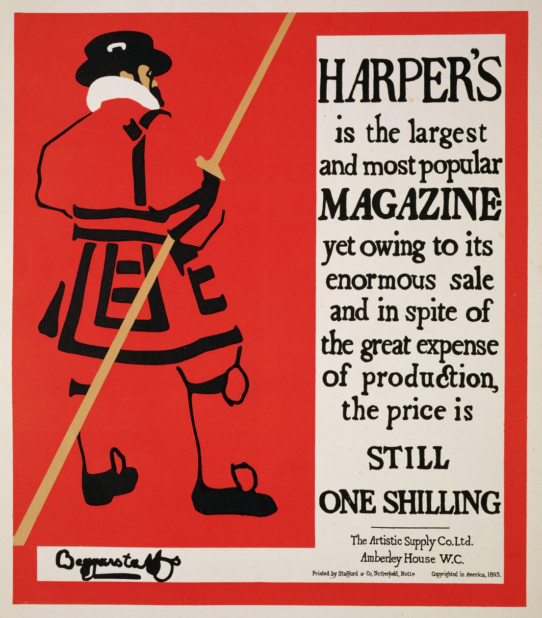 Reproduksjon av en plakat som annonserer 