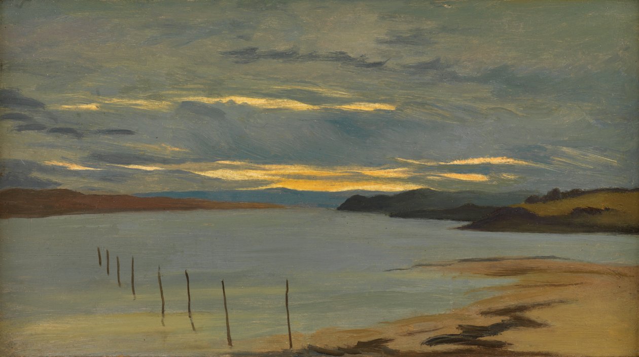 Dorset Coast (olje om bord) av William Pye
