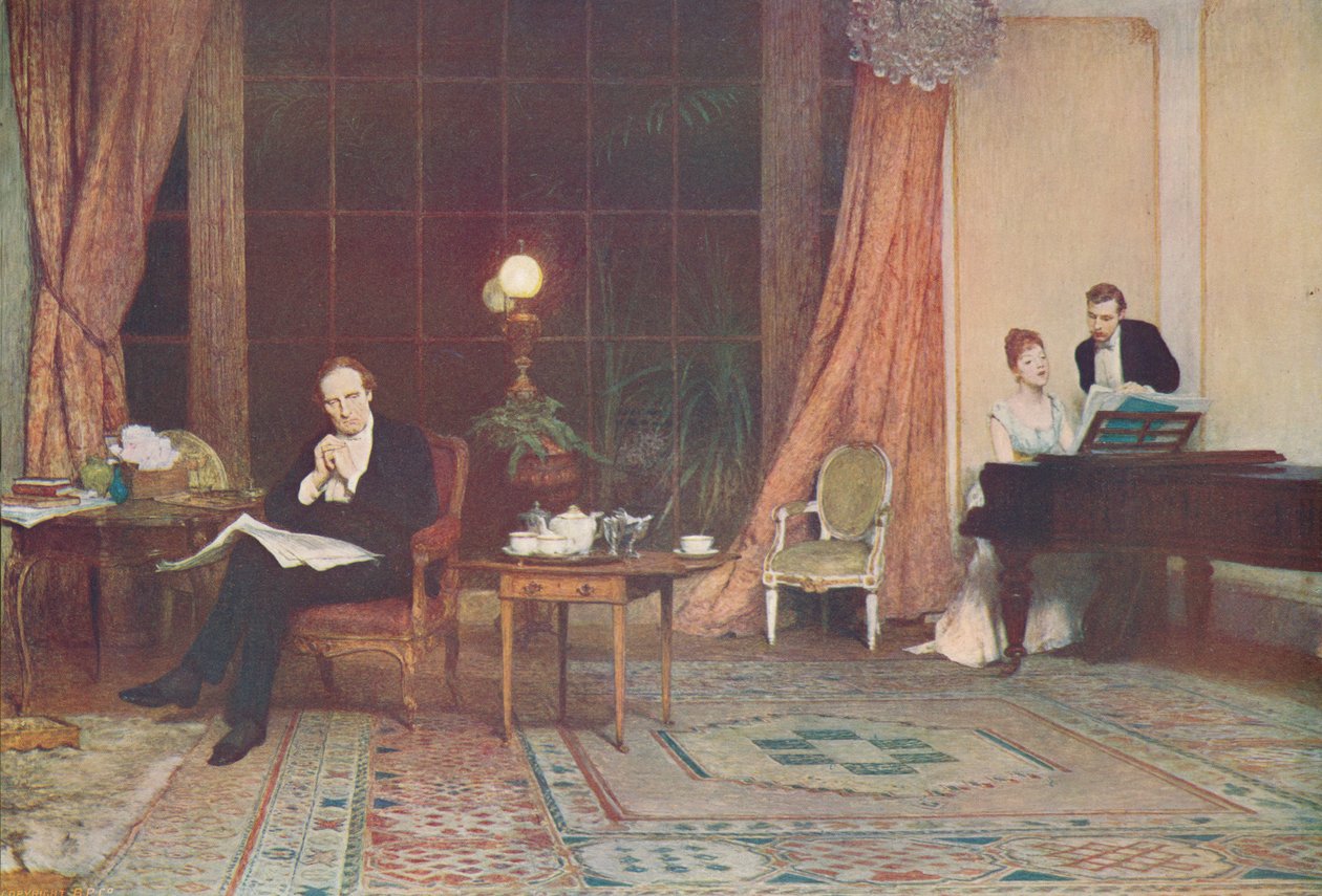 Hennes mors stemme, c1888, c1900. av William Quiller Orchardson