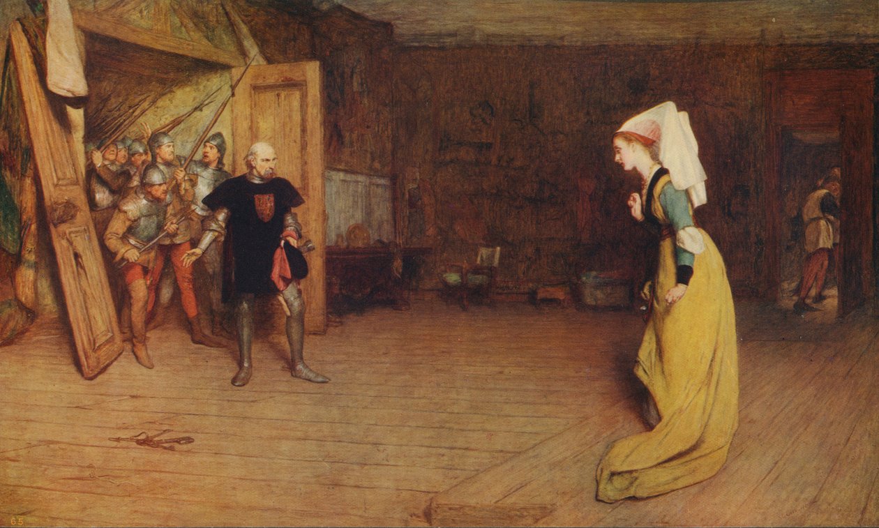 Talbot og grevinnen av Auvergne, 1875, c1915. av William Quiller Orchardson