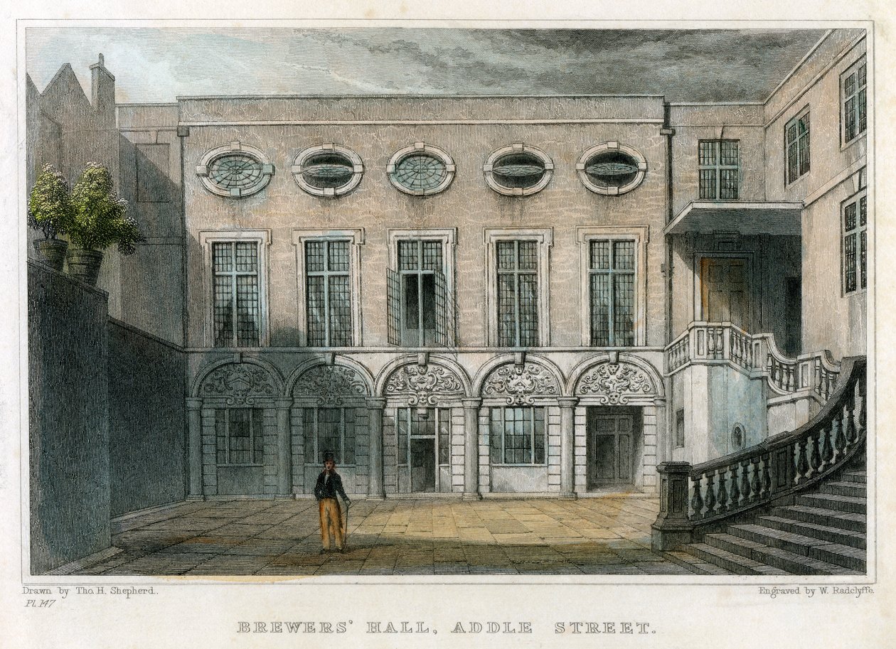 Brewers Hall, Addle Street, City of London, 1831. av William Radclyffe
