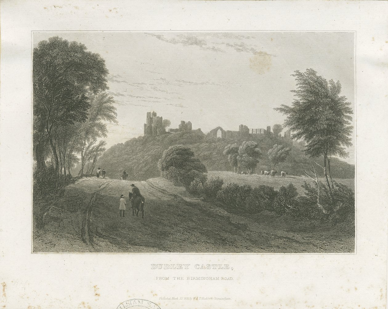 Dudley Castle: stålgravering, nd [c1831] (trykk) av William Radclyffe