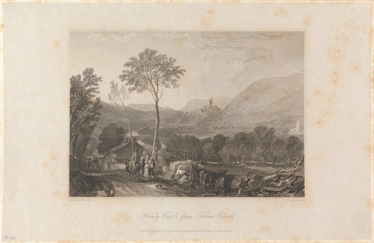 Hornby Castle sett fra Tatham Church av William Radclyffe