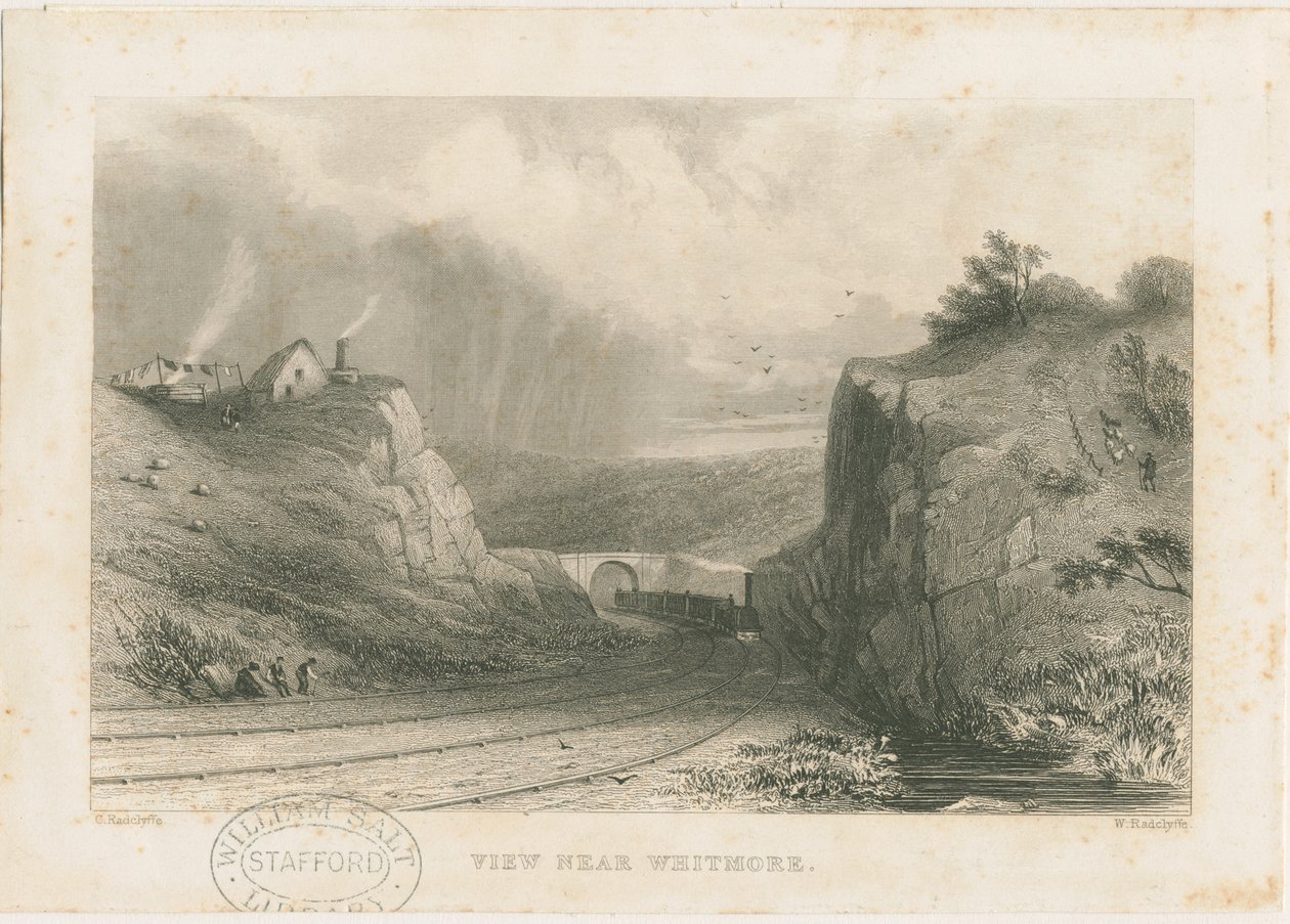 Whitmore - Railway Bridge: stålgravering, nd [c 1839] (trykk) av William Radclyffe