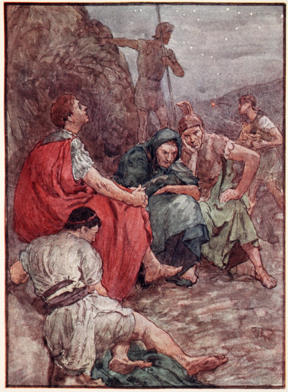 Brutus og hans følgesvenner etter slaget ved Philippi, illustrasjon fra 