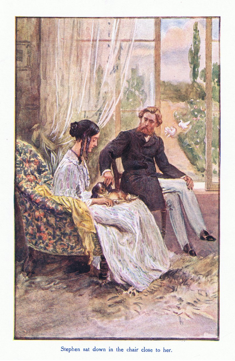Stephen satte seg i stolen like ved henne, 1930-tallet av William Rainey