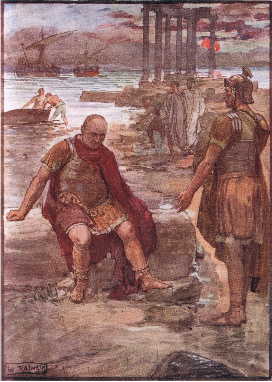 Den eksilte Marius midt i ruinene av Kartago, fra Plutarch Lives utgitt av T C & E C Jack Ltd av William Rainey
