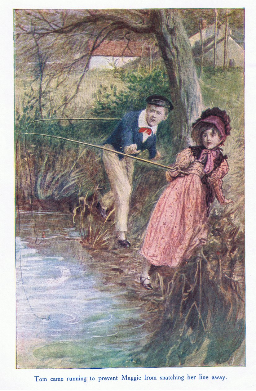 Tom kom løpende for å hindre Maggie fra å rive med seg linjen hennes, 1930-tallet av William Rainey