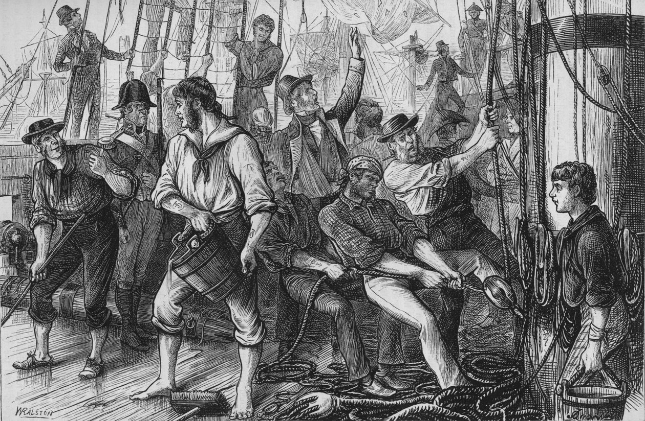 Lord Howes Victory - The Glorious First of June, c1880 av William Ralston