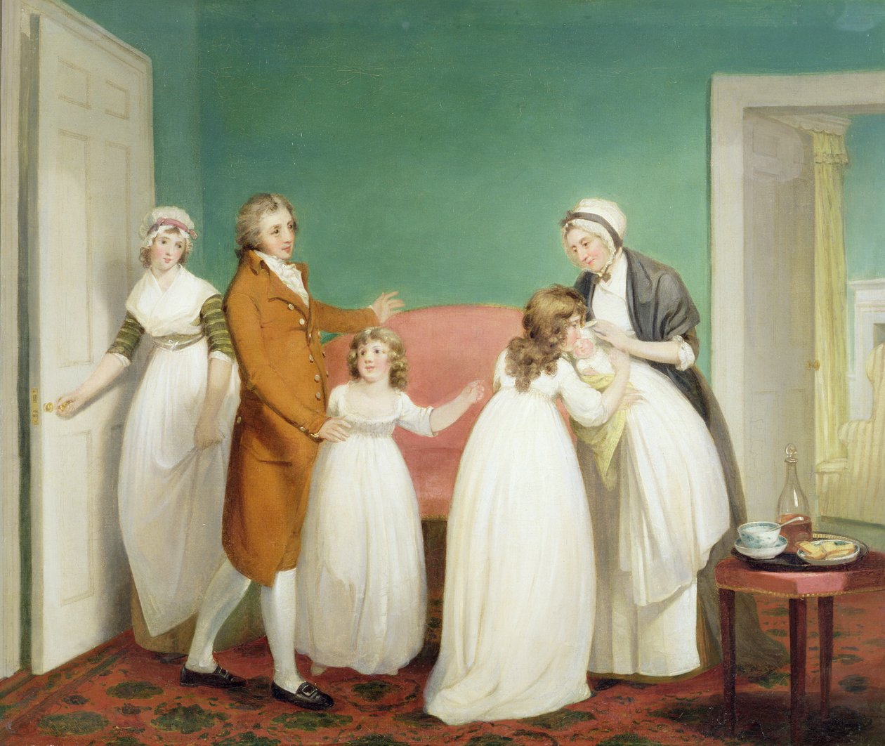 Arvingens fødsel, ca. 1799 (olje på lerret) se også 145617 av William Redmore Bigg