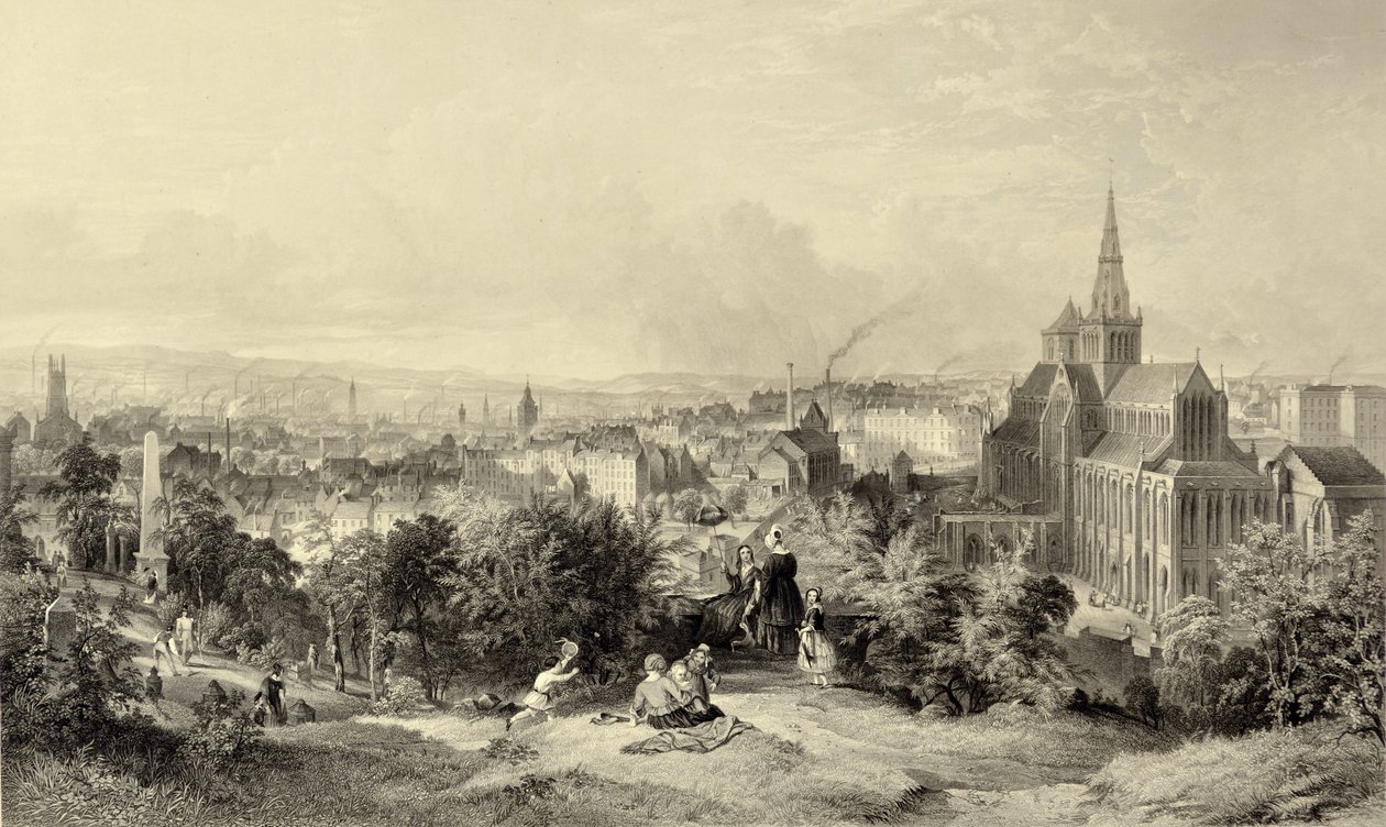 Glasgow fra Necropolis av William Richardson