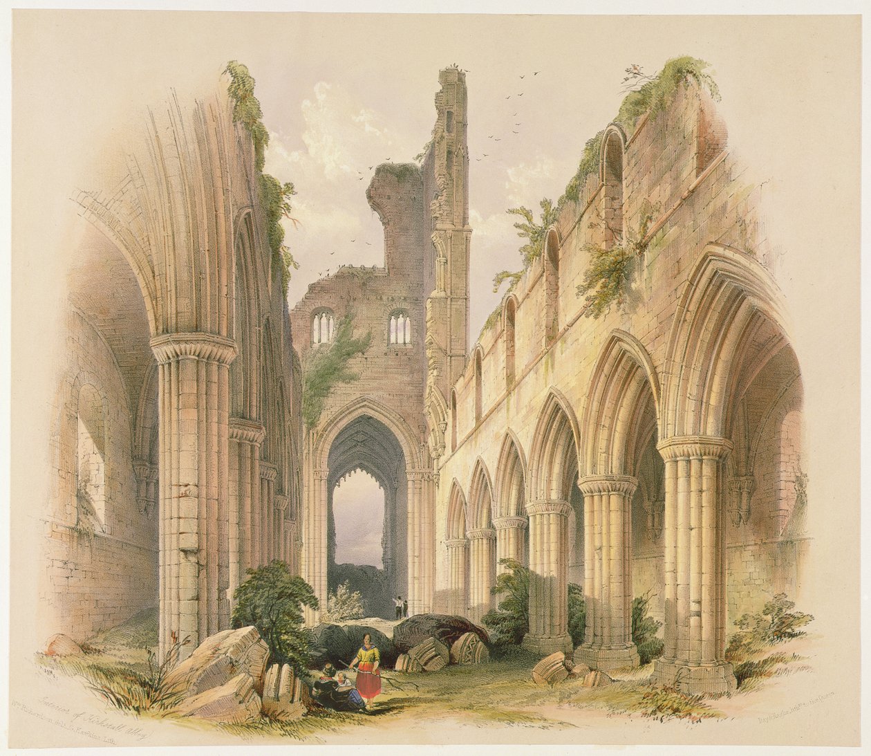 Kirkstall Abbey, the Nave and Choir, fra 