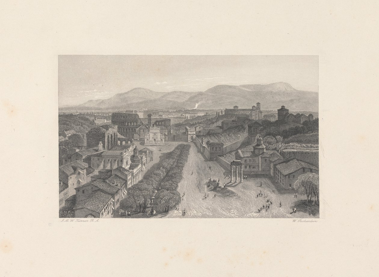 Forum Romanum fra Capitoltårnet av William Richardson