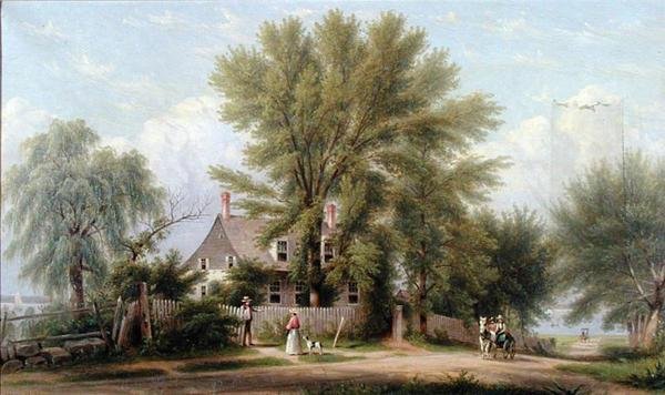 Lent-Rapalye House, Bowery Bay, Queens, New York City av William Rickarby Miller