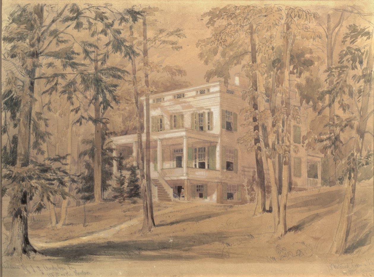Huset til John James Audubon, New York av William Rickarby Miller