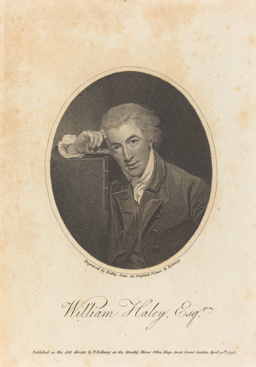 William Hayley, Esq. av William Ridley after George Romney