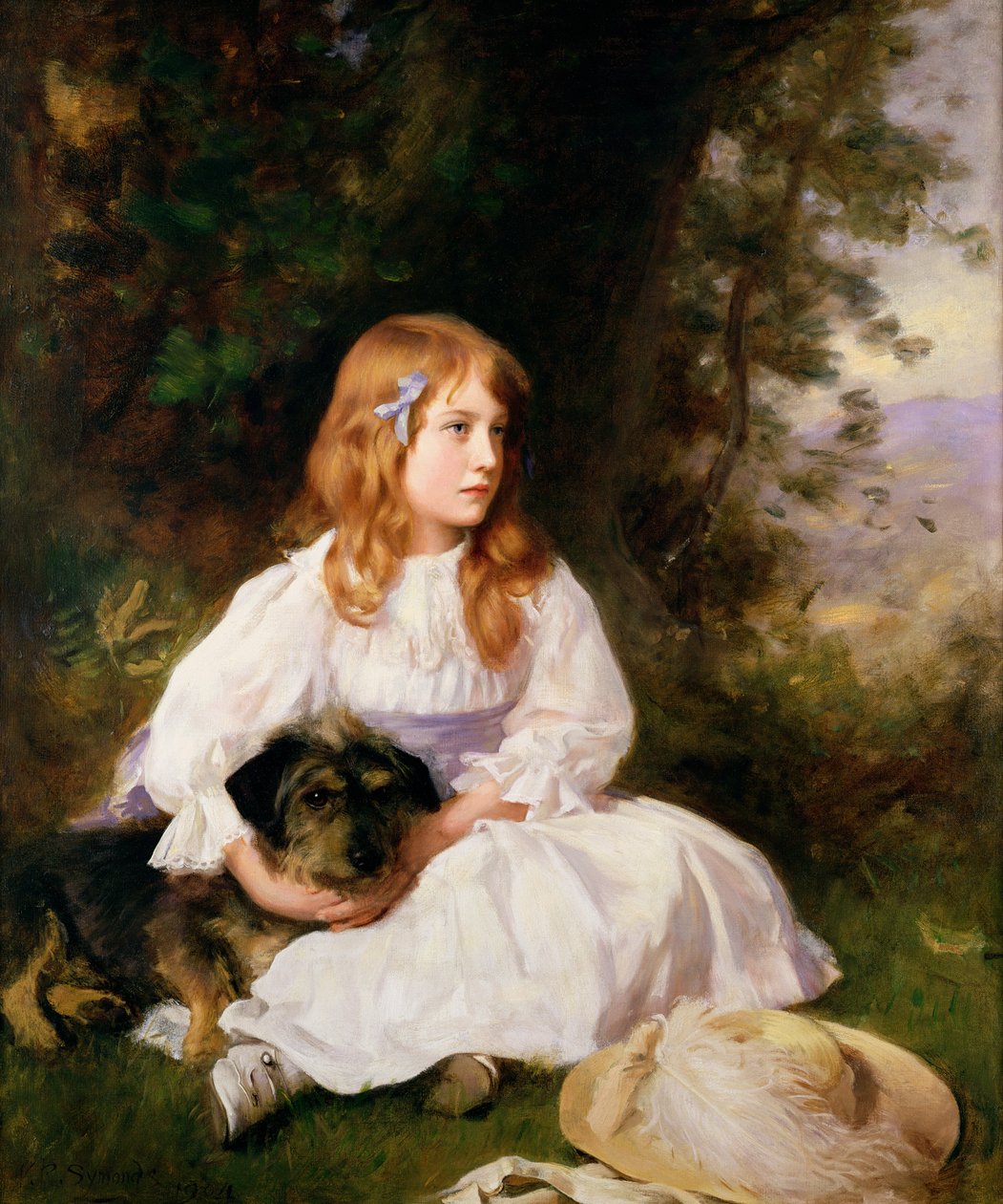 Heather, portrett av en jente av William Robert Symonds