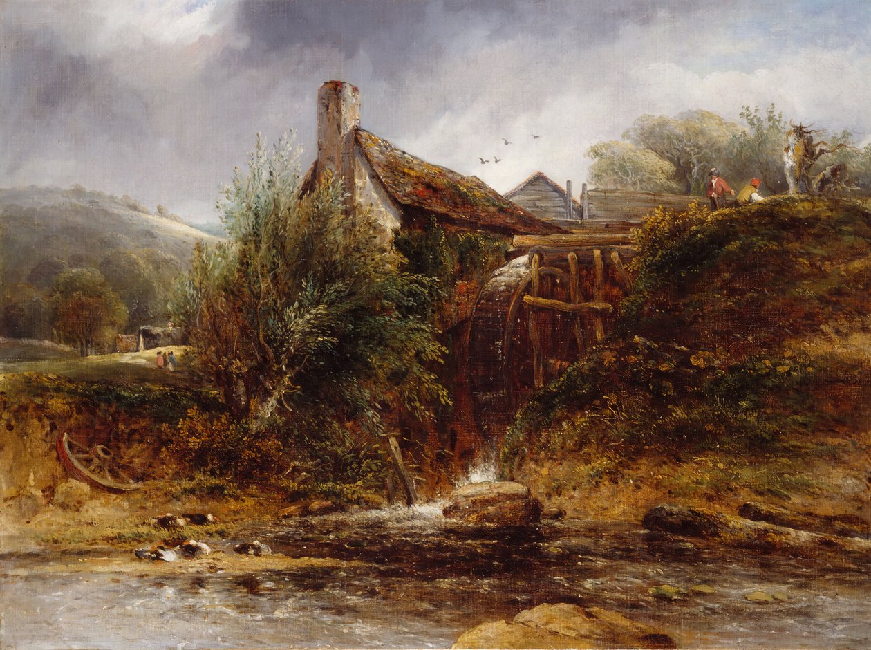 Old Water Mill, Nord-Wales, 1830-1860. av William Roberts