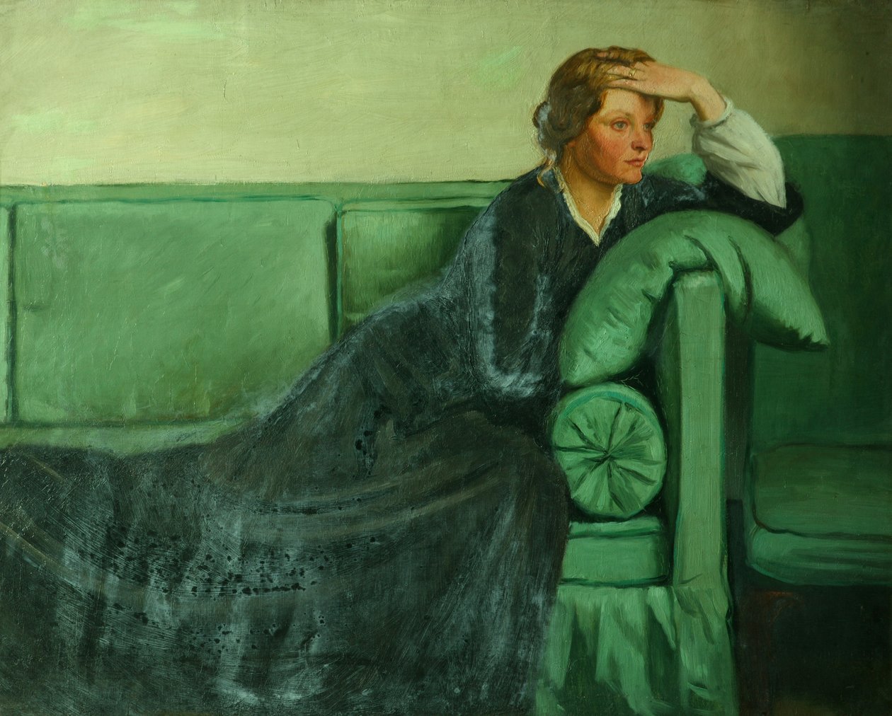 Blomst, frukt og tornestykke (olje på lerret) av William Rothenstein