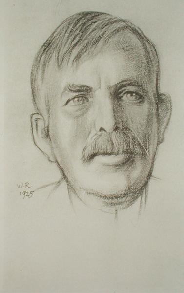 Portrett av Sir Ernest Rutherford (1871-1937) av William Rothenstein