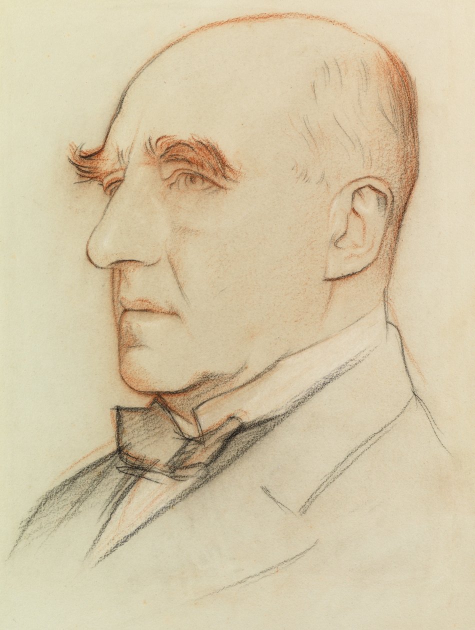 Sir Arthur Pinero, dramatiker (farget kritt) av William Rothenstein