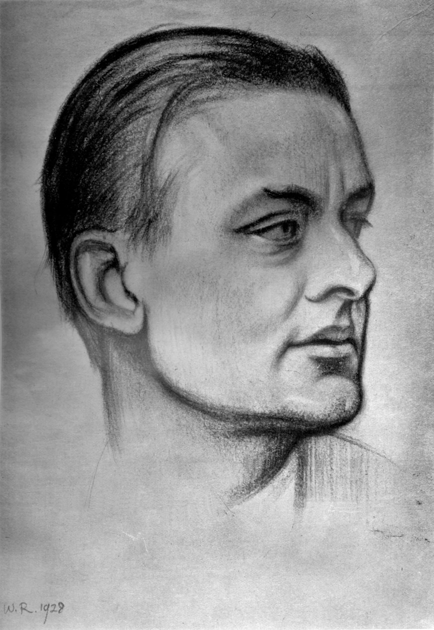 TS Eliot , amerikanskfødt britisk poetdramatiker og kritiker, 1933 av William Rothenstein