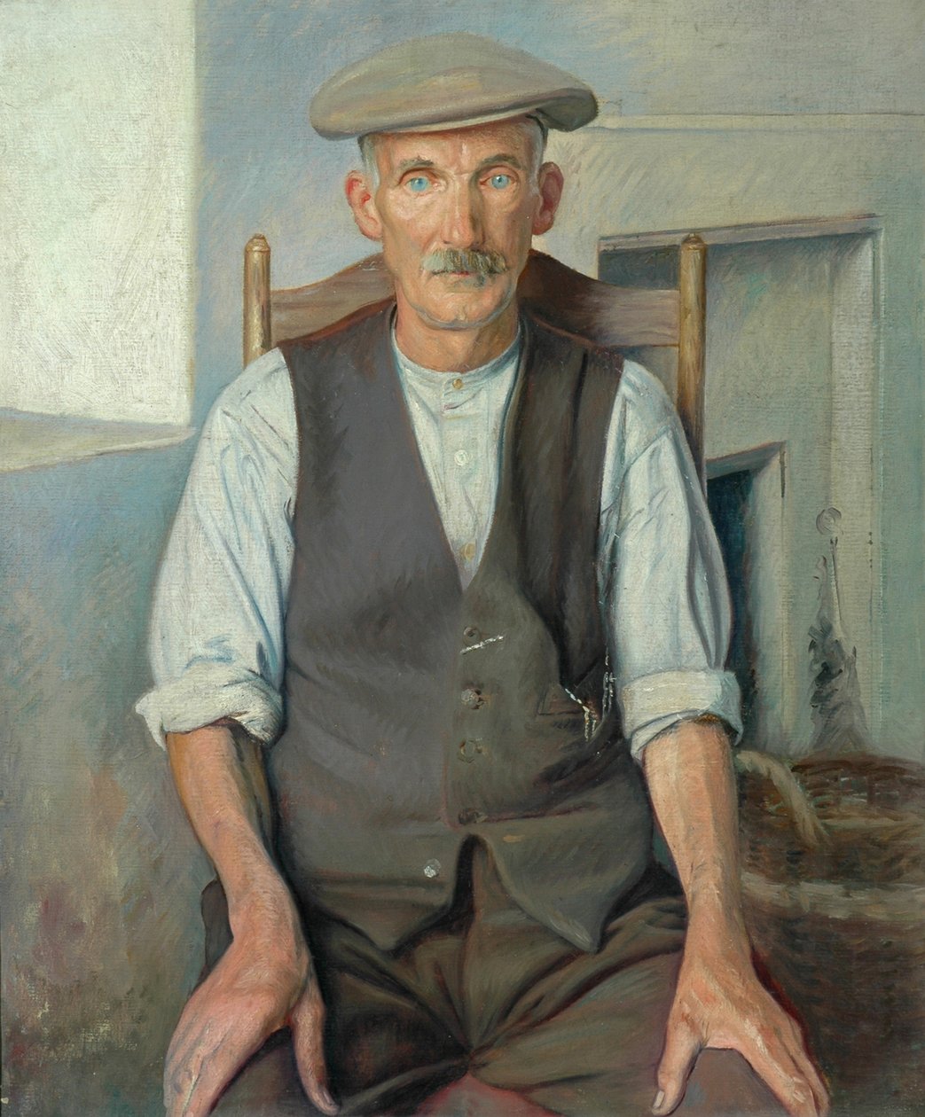 Den gamle gartneren (olje på lerret) av William Rothenstein