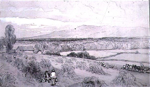 Innhøstingsscene av William Roxby Beverly
