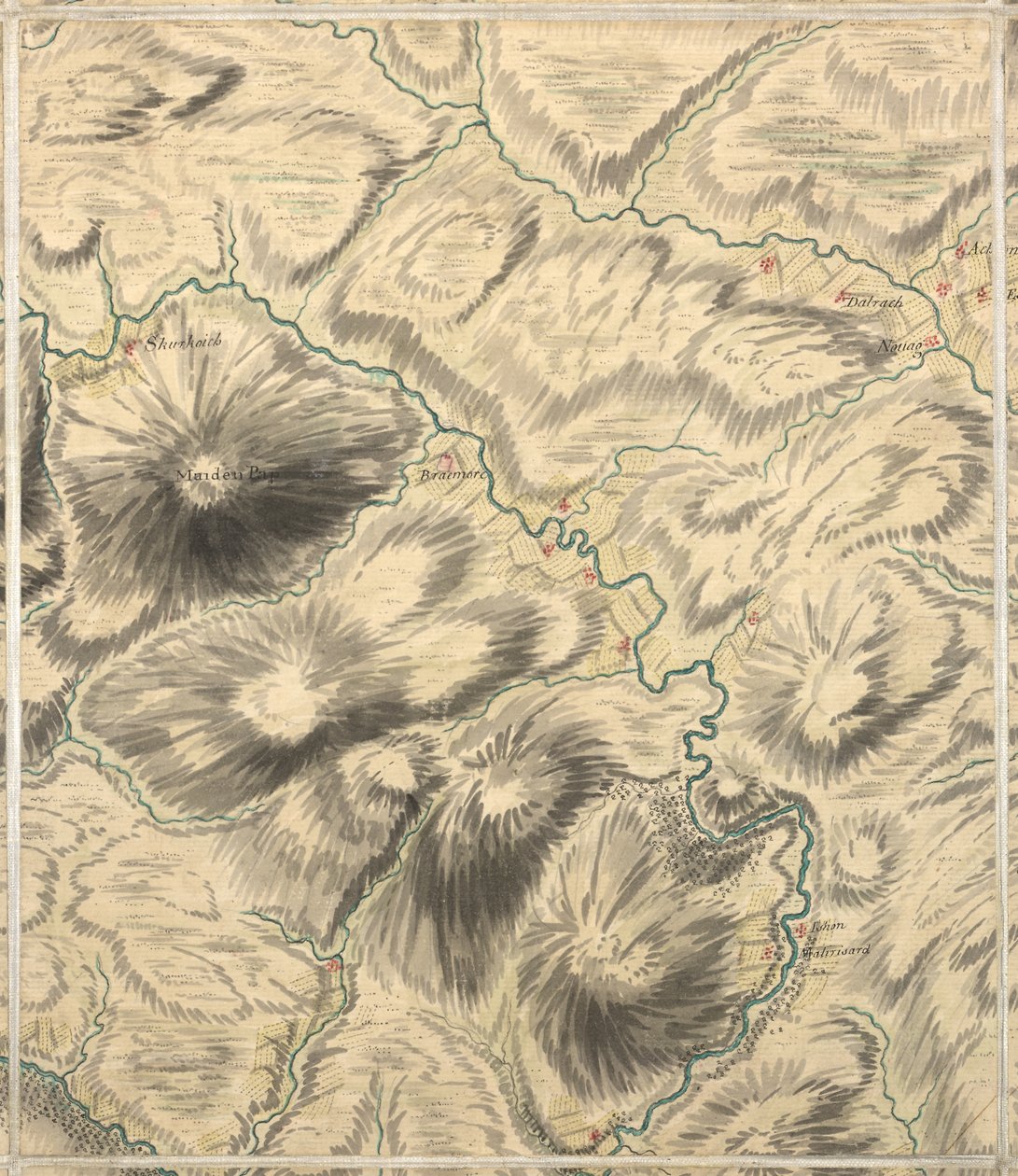 Dalnawhinny, Roy Military Survey of Scotland av William Roy