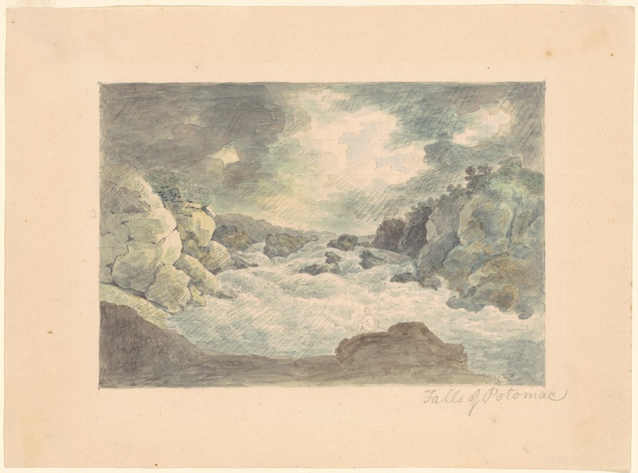 Falls of the Potomac av William Russell Birch